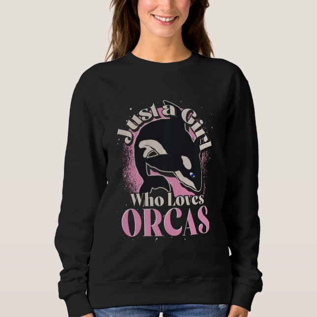 Sudadera Killer Whale  Ocean Animal  Girls Women Orca Long  (Anverso)