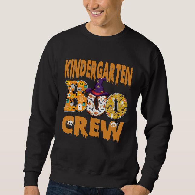 Sudadera Kindergarten Boo Crew Teacher Halloween (Anverso)