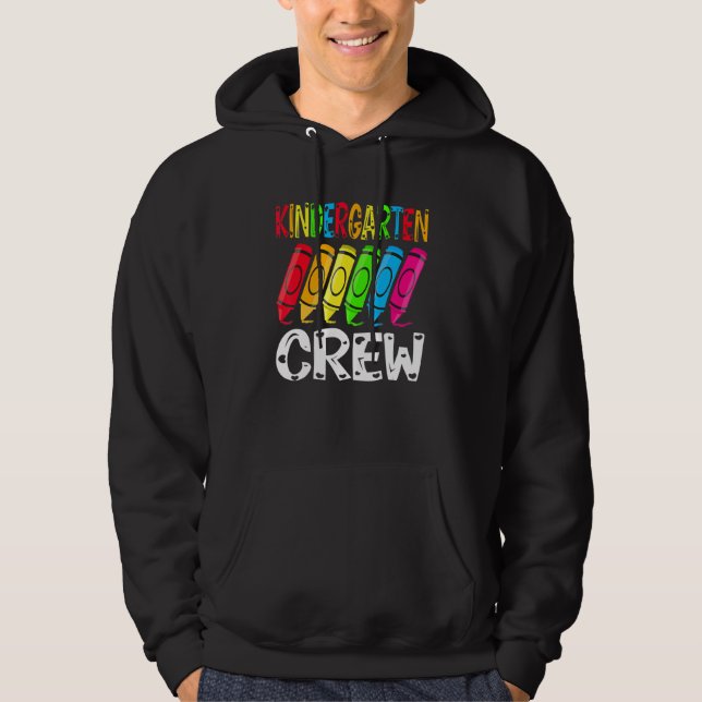Sudadera Kindergarten Crew Back To School Crayon Teacher St (Anverso)