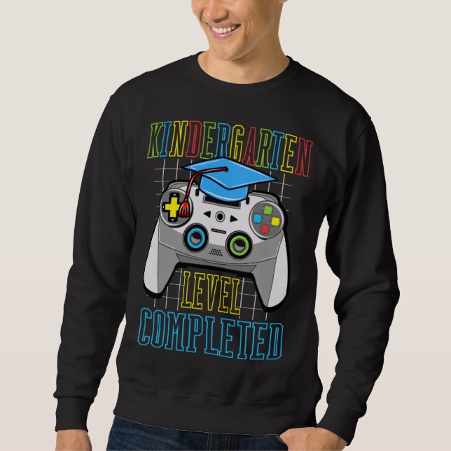 Sudadera Kindergarten Graduation Level Completed Gamer Kids (Anverso)