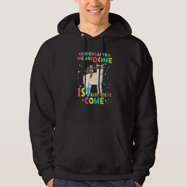 Sudadera Kindergarten Graduation Magical Sloth Riding Llama (Anverso)