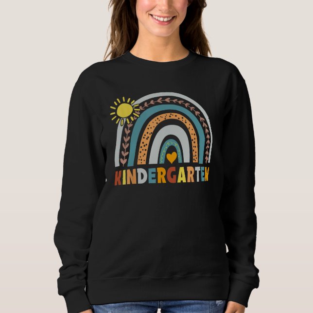 Sudadera Kindergarten Rainbow Back To School First Day Of S (Anverso)