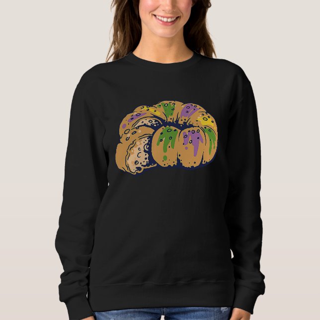 Sudadera King Cake Mardi Gras New Orleans Parade Shenanigan (Anverso)