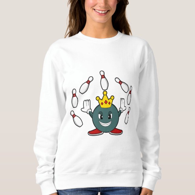 Sudadera King en Bowling con bolas (Anverso)