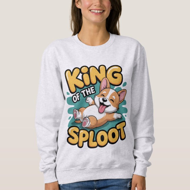 Sudadera King of the Sploot Funny Dog Lying Pose Gift (Anverso)