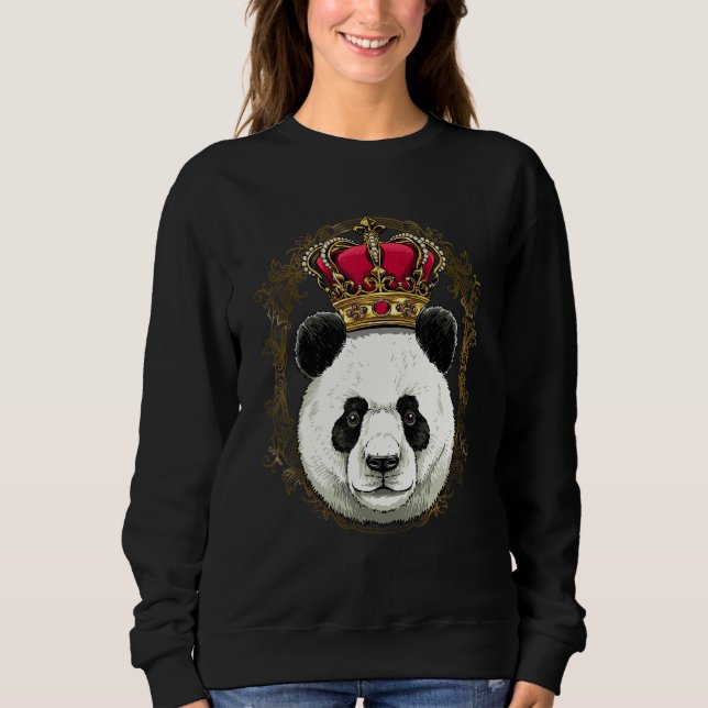 Sudadera King Queen Giant Panda Princess Animal  Bear (Anverso)