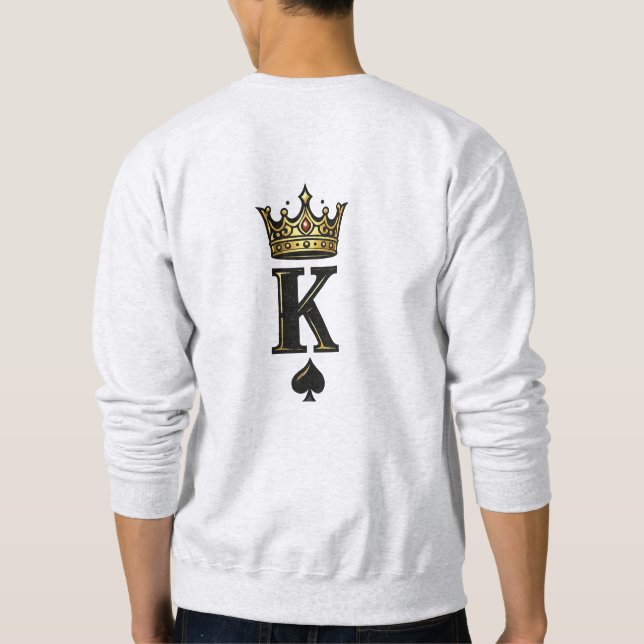 Sudadera King Spade K – Minimal Couple Matching Design (Reverso)
