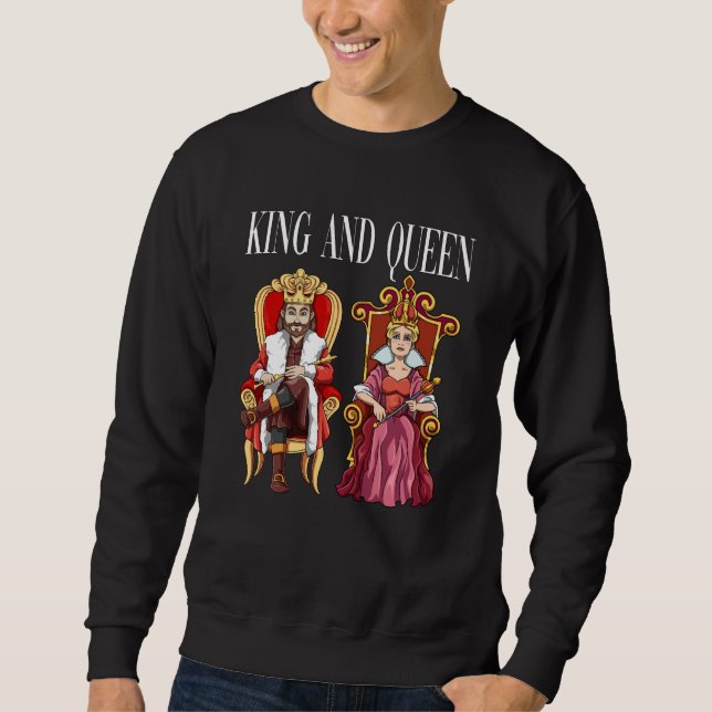Sudadera King with Queen with Crown on the Throne (Anverso)