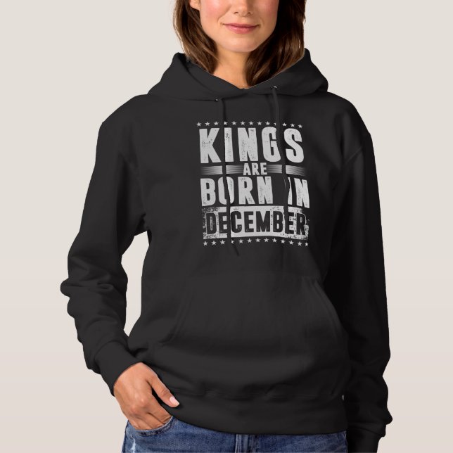Sudadera Kings Are Born In December Zodiac Sign Capricorn M (Anverso)