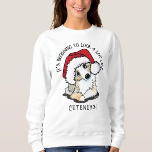 Sudadera KiniArt Aussie Shepherd Navidades de cachorros sud