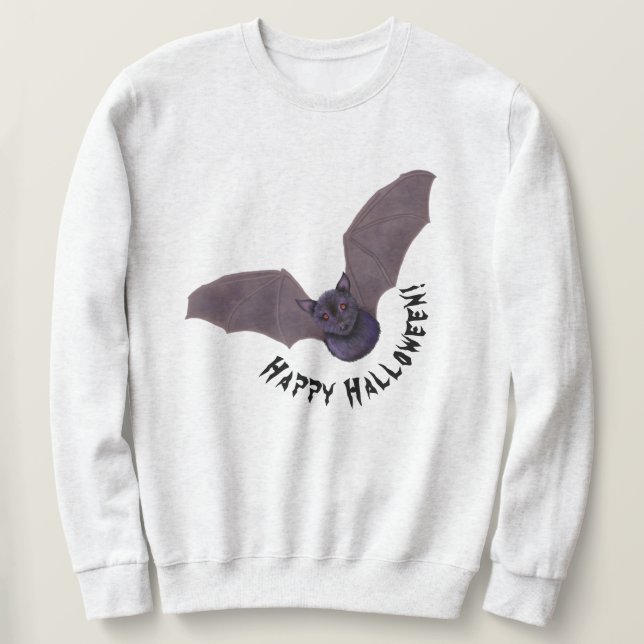 Sudadera KiniArt Bat Halloween (Anverso del diseño)