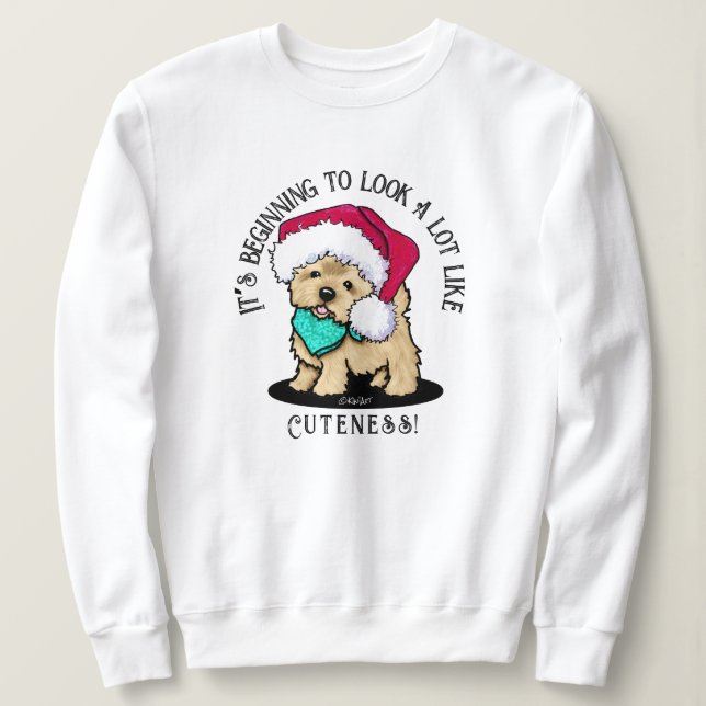 Sudadera KiniArt Christmas Cutieface Cairn (Anverso del diseño)