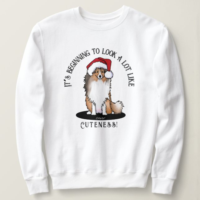 Sudadera KiniArt Collie Navidades Sweatshirt (Anverso del diseño)