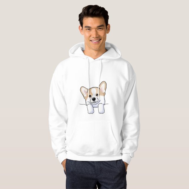 Sudadera KiniArt Corgi Pocket Puppy (Anverso completo)