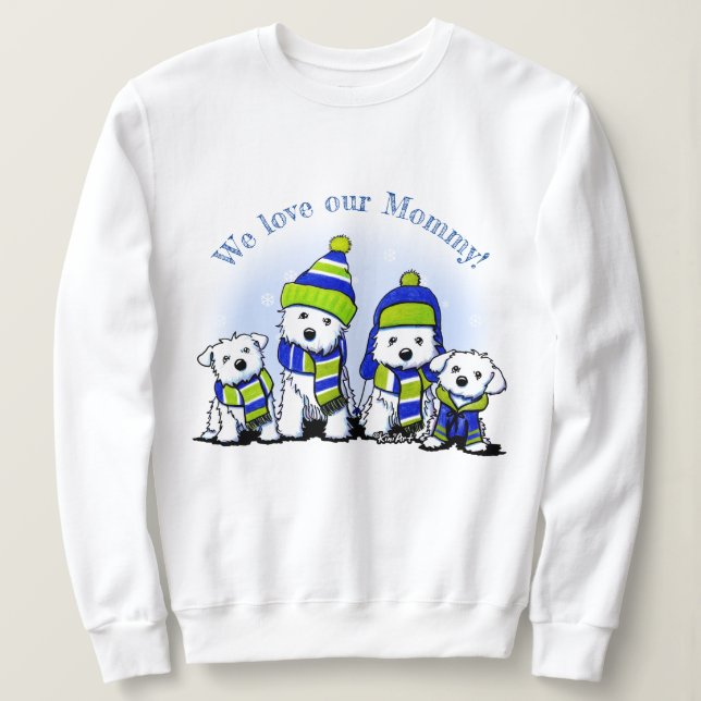 Sudadera KiniArt Cozy Crew Perros (Anverso del diseño)