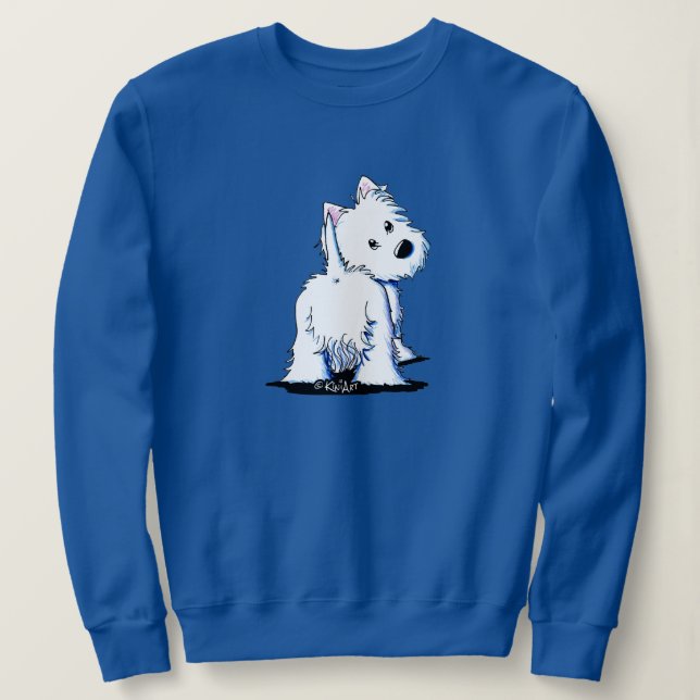 Sudadera KiniArt Fluffybutt Westie (Anverso del diseño)