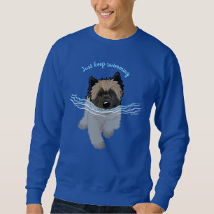Sudadera KiniArt Nadando Camiseta de Cairn Terrier