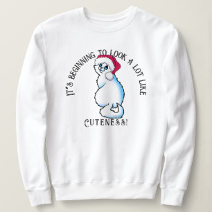 Sudadera KiniArt Navidades Gatos Blancos Sweatshirt