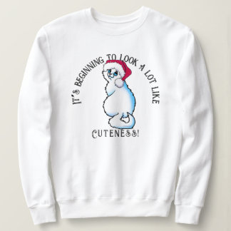 Sudadera KiniArt Navidades Gatos Blancos Sweatshirt