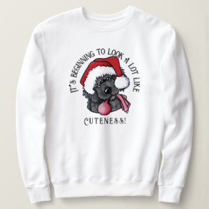 Sudadera KiniArt Newfoundland Puppy Navidades Sweatshirt
