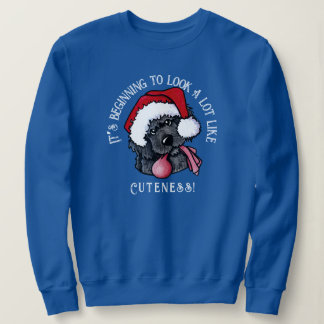 Sudadera KiniArt Newfoundland Puppy Navidades Sweatshirt