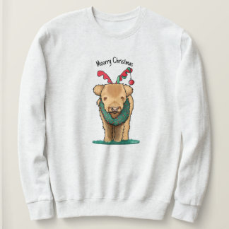 Sudadera KiniArt Vaca Altas Tierras Navidad