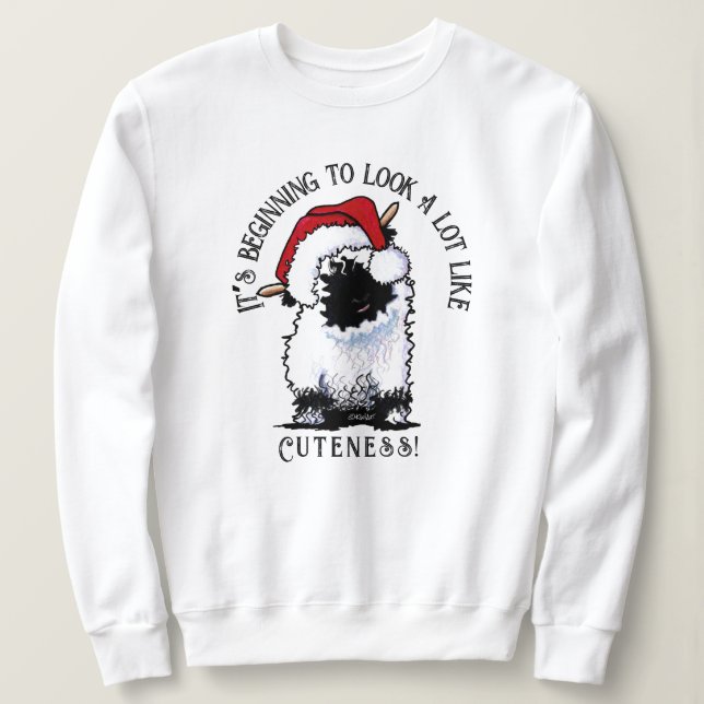 Sudadera KiniArt Valais Ovejas Navidades (Anverso del diseño)