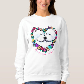 Sudadera KiniArt Westie Heart Bloom