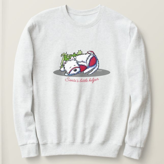 Sudadera KiniArt Westie Navidad (Anverso del diseño)