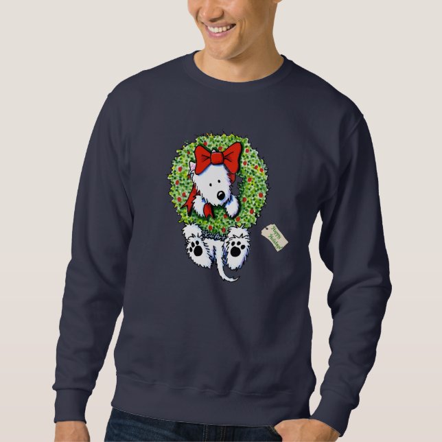 Sudadera KiniArt Wreath Wrangler Westie (Anverso)