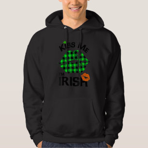 Sudadera Kisme I M Irish Buffalo Plaid Lips Clover St Pat