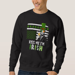Sudadera Kisme Im Irlandés Funny Abraham Lincoln Beer Irlan