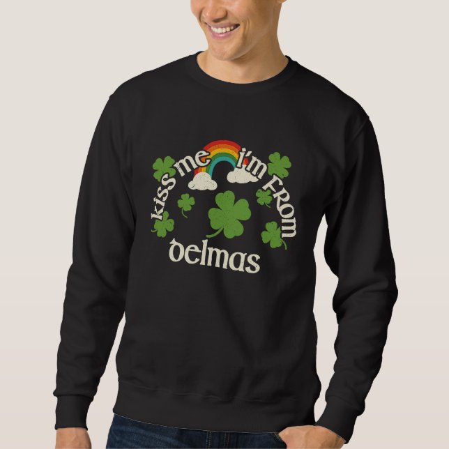 Sudadera Kiss Me Shamrock  City St Patrick's Day Delmas (Anverso)
