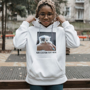 Sudadera Kit de gato negro y blanco personalizado para aman