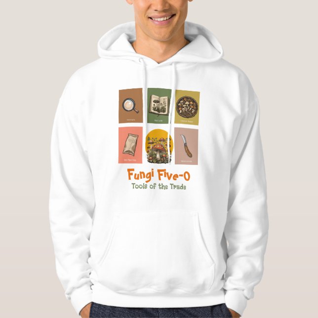 Sudadera Kit de herramientas del micólogo vintage: elemento (Anverso)