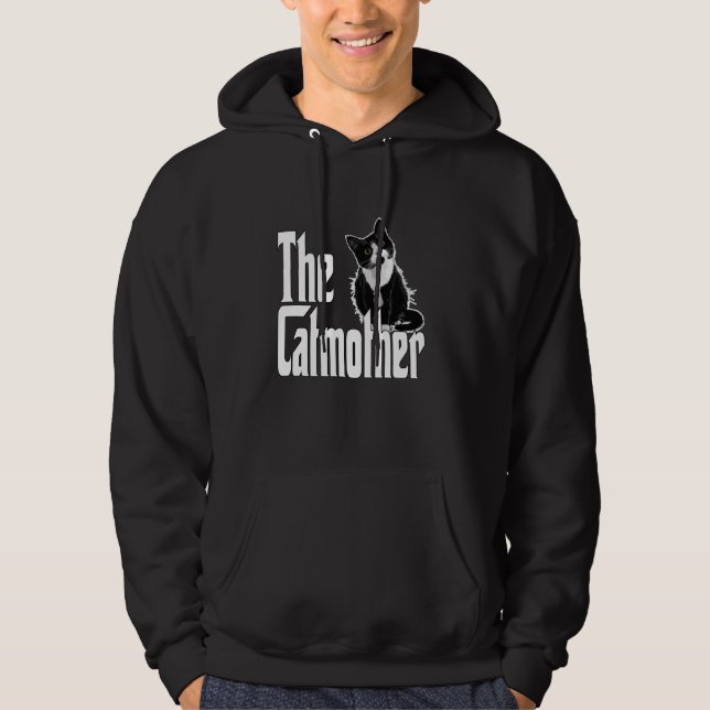 Sudadera Kit de madre de gato negro y blanco para gato dive (Anverso)