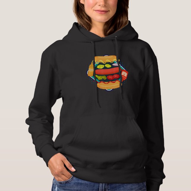 Sudadera Kit de Perro Caliente I Alimentos Rápidos Salchich (Anverso)