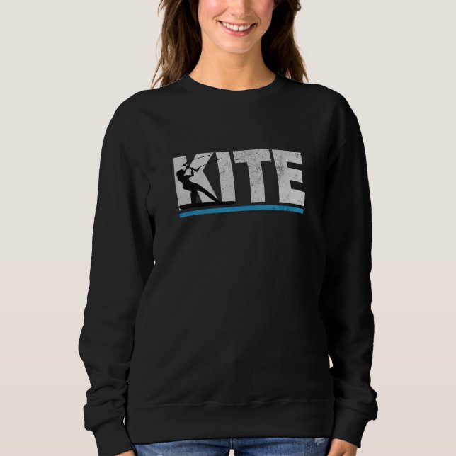 Sudadera Kite Kitesurfer Kitesurfing Surfing Retro Regalo (Anverso)