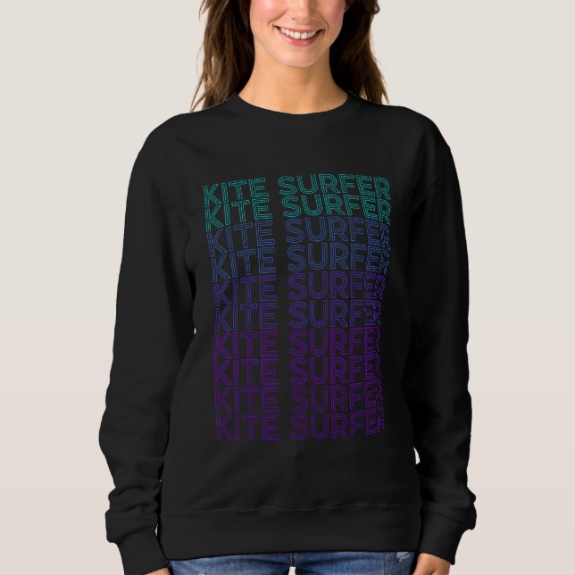 Sudadera Kite Surfer Kite Surfing Retro (Anverso)