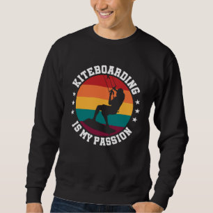 Sudadera Kiteboarder Retro Kitesurfing Kiteboarding Windsur