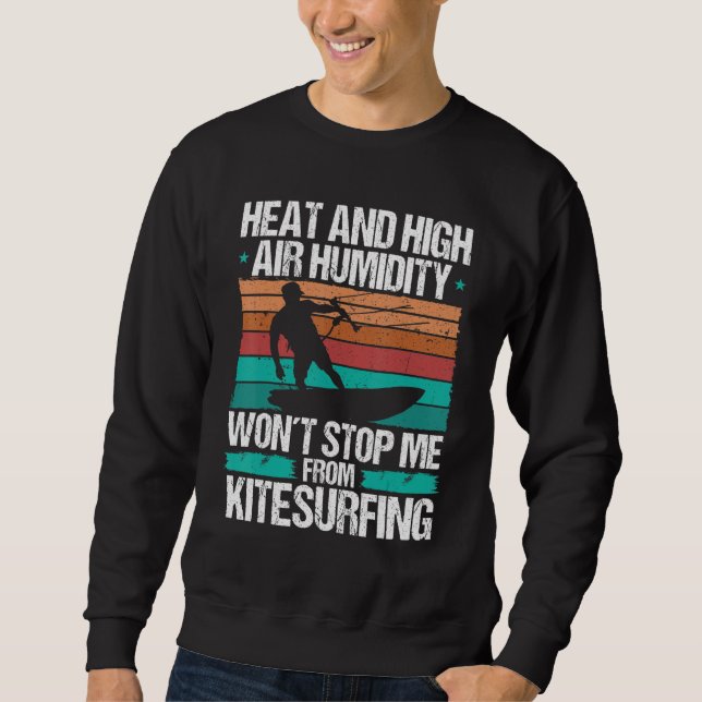 Sudadera Kiteboarding Heat Funny Kiteboarder Kitesurfer Win (Anverso)