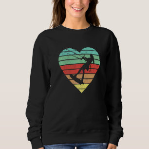 Sudadera Kitesurfer Corazón Cometa Kitesurf Retro Kiteboard