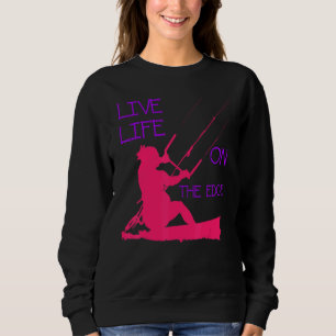 Sudadera Kitesurfer Viviendo Una Ola De Vida En El Pin Del