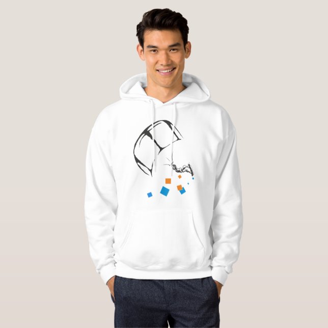 Sudadera Kitesurfing sirve el diseño #1 (Anverso completo)