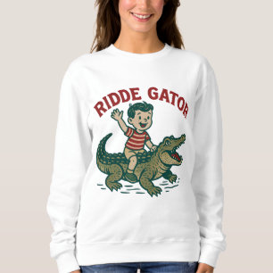 Sudadera Kitsch Antiguo de Florida Lagarto Ridículo Caimán 