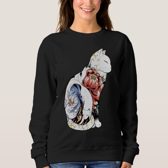 Sudadera Kitsune Cat Tattoo - Foxy Classic de peony (Anverso)