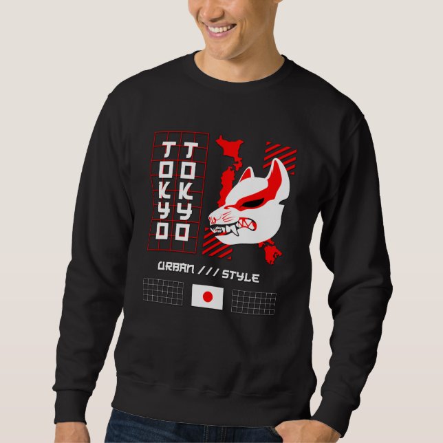 Sudadera Kitsune Fox Tokyo City (Anverso)