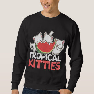 Sudadera Kitties tropicales Funny Cat Kitten Watermelon