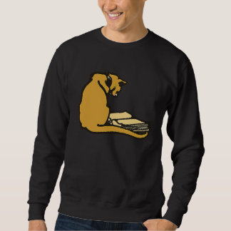 Sudadera Kitty Cat Calmly Reading a Book