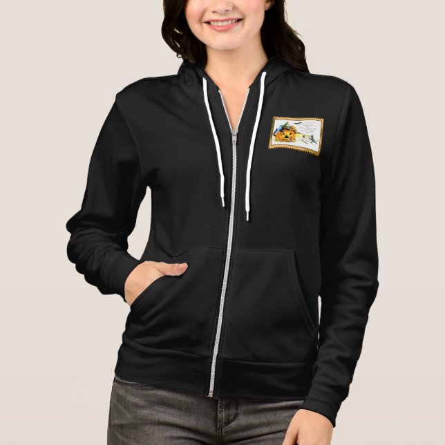 Sudadera Kitty de Halloween sentado en Jack O Lantern (Anverso)